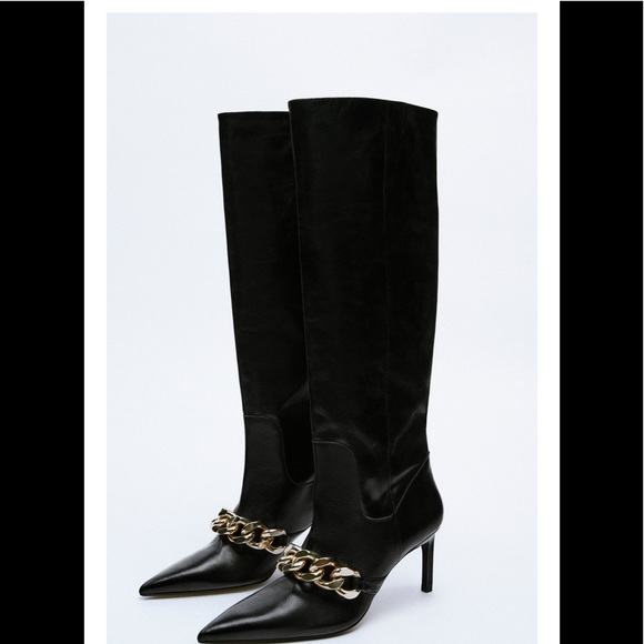 NWT ZARA Leather Boots - Picture 11 of 13